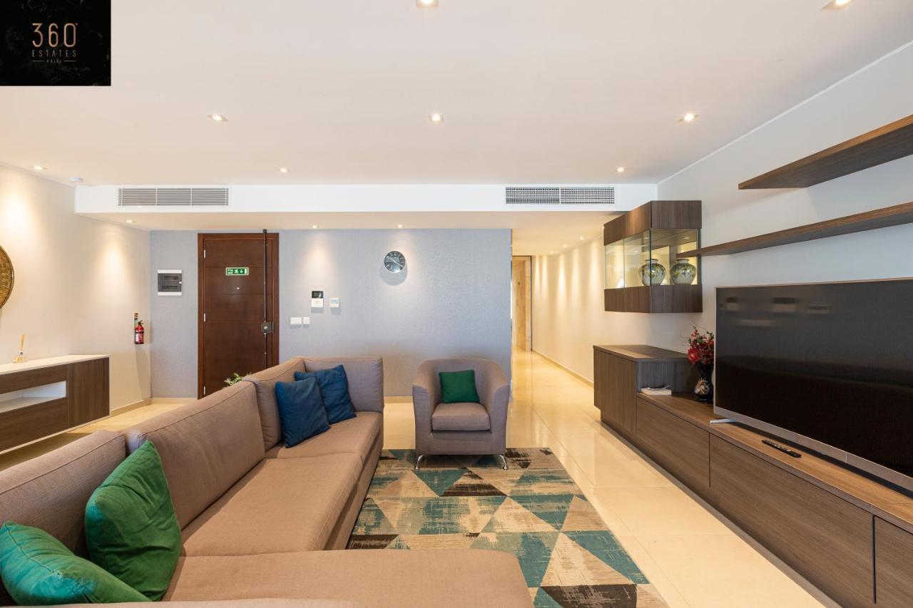 Apartmán Seafront, Designer Apt With Private Terrace & Wifi By 360 Estates Pietà Exteriér fotografie
